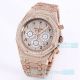 Copy Swiss Audemars Piguet Royal Oak Rose Gold Diamond Watch 15400 (2)_th.jpg